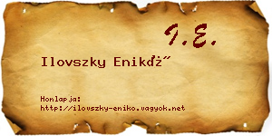 Ilovszky Enikő névjegykártya
