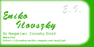 eniko ilovszky business card