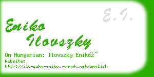 eniko ilovszky business card